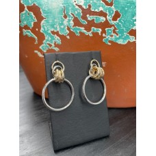 Door Knocker 2-Tone Stud Earring