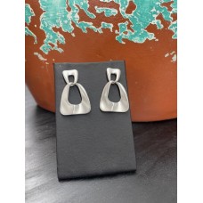 Silver Metal Stud Earring