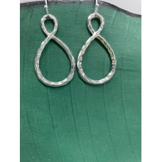 Hammered casting metal earrings w/fish hook